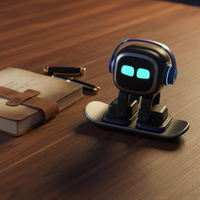 Robot Compagnon IA à Activation Vocale - Assistant de Bureau Intelligent avec Retour d'Emotion en Temps Réel, Mini Interactif Rechargeable