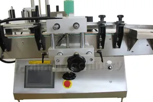 Automatic Double Side Round Bottle Labeling Machine For Essential Oil Plastic Bottles With Date Coder And Tabletop Label Sticker