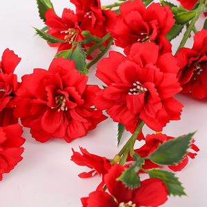 Ramo de Rosas Artificiales de Seda, Alta Simulación, Decoración para Bodas, Rojo, Rosa, Melocotón, Azul, Naranja, Multicolor, Decoración para el Hogar - Product Image 4