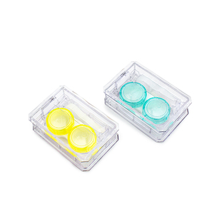 Estuche Transparente Compacto y Portátil para Lentes de Contacto, <span class=keywords><strong>Pequeño</strong></span> y Elegante, Caja Doble con Tapa a Presión, Sin Tapa Giratoria - Product Image 3
