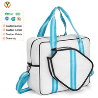 Sac de sport en polyester imperméable grande capacité pour pickleball et tennis – Sac fourre-tout tendance et réglable pour raquettes