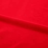 Fournisseur chinois Changzhou Textile Tissu micro-tissé rouge bordeaux pour vêtements de sport, velours de soie 100% polyester, référence 5000, pour vêtements musulmans
