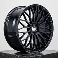 Jantes forgées monobloc GW 6061-T6 noir brillant 17 18 19 20 21 22 pouces, design Mesh, 5x112 5x120 pour BMW M3 M4 Mercedes AMG, jantes noires brillantes