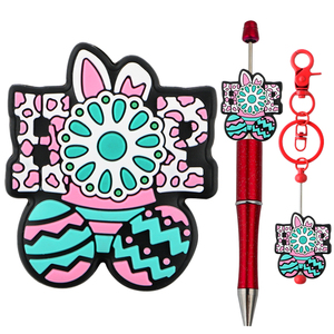 Venta al por mayor sin BPA fácil <span class=keywords><strong>de</strong></span> encadenar bebé DIY collar pulsera <span class=keywords><strong>Bad</strong></span> <span class=keywords><strong>Bunny</strong></span> personaje encantos Pascua Focal cuentas para bolígrafos - Product Image 2
