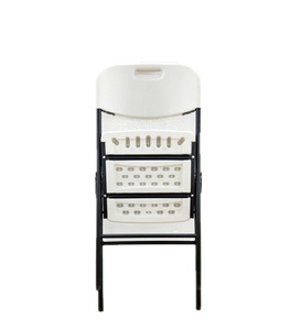HONGQIAO exterior plástico Metal blanco barato portátil sillas plegables sala de estar silla de jardín sillas de boda - Product Image 1