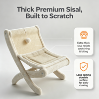 Fauteuil inclinable pour animaux de compagnie, canapé pour chat, griffoir en sisal, lit pliable pour chat, toutes saisons, écologique, durable, griffoir pour chat