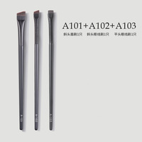 YDINI Lot de 3 pinceaux à sourcils et eye-liner ultra minces Détails précis Outils de maquillage des sourcils plats