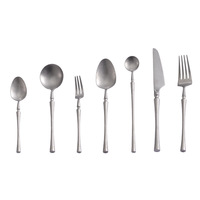 YolecenVintage Western Light Luxe Rétro Alimentaire Couteau Fourchette Cuillère 304 Acier Inoxydable Steak Vaisselle En Forme De Glace Dessert Gâteau