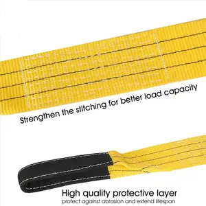 Leeao Powerful Car Tow Rope 5M5T Sheathed Off-road Vehicle Car Tow Rope