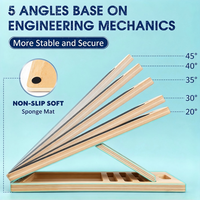 Planche inclinée portable en bois pour étirements des mollets, squats, étireur de mollets, planche inclinée réglable