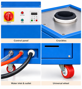 Horno de Fundición de Oro Digital CE, 1KG 2KG 3KG 5KG 15KW 220V, Máquina de Inducción de Fusión Rápida con Crisol de Grafito para Fabricación de Joyas - Product Image 2