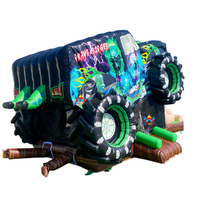 Nouvelle conception de château gonflable Monster Truck avec toboggan, qualité commerciale, pour les fêtes d'enfants, les événements en plein air, location de châteaux gonflables