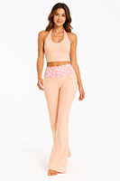 Ensemble Lounge 2 Pièces Femme Y2K Personnalisé avec Logo : Crop Top Halter et Pantalon Évasé Macaron Guépard Taille Haute Extensible