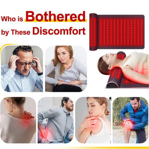 Phenitech LED Beads Red Light Leather Red Light Massage Mat para perder peso con soporte para el cuello - Product Image 6