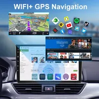 Reproductor de DVD para Auto Android Universal con Pantalla Táctil de 10 Pulgadas y 2 Din, GPS, Wifi, Mirror Link, Navegación, Cámara de Reversa, Colocación en el Tablero