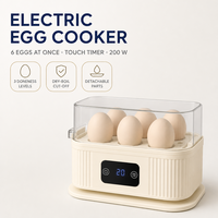 Mini Cuiseur à Œufs Électrique en Plastique avec Arrêt Automatique, Appareil de Petit-Déjeuner Multifonctionnel Portable pour Dortoir et Maison