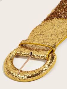 CPC dames couleur dorée et argentée <span class=keywords><strong>ceinture</strong></span> de Offre Spéciale européenne et américaine ceintures larges élastiques extensibles pour femmes - Product Image 3