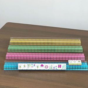 Soportes de Mahjong de Acrílico Festoneado con Empujadores Magnéticos Festoneados, Soporte para Fichas de Jade Transparente, Barras de Soporte para Mahjong con Diseño de Concha de Tortuga - Product Image 5