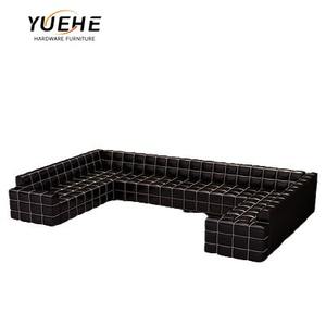 أريكة ليلية حديثة من جلد البولي يوريثين ، أريكة سوداء من كبار الشخصيات صالة النادي الفندقي وحدات ، كشك Led للجلوس KTV ، أريكة بار - Product Image 5