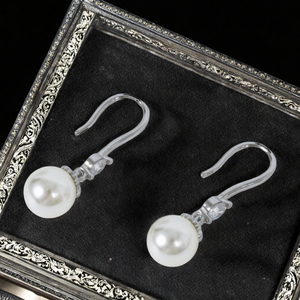 LT-EZ208 2025 New Bestseller 925 Sterling <b>Silver</b> Luxury High-End Pearl Drop Earrings Fine Dangle <b>Studs</b> for Women - Product Image 3