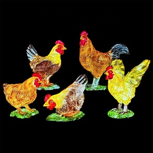 Estatuilla de animal de resina de <span class=keywords><strong>tamaño</strong></span> natural, estatua de pollo, luz led con motivo para <span class=keywords><strong>Villa</strong></span>, granja, decoración de jardín - Product Image 1