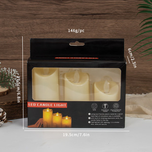 Thực tế nhấp nháy ngọn lửa <span class=keywords><strong>LED</strong></span> Nến dài tuổi thọ pin cho đám cưới bên trang trí nội thất Hàng Mã Nến Sáp điện tử - Product Image 3