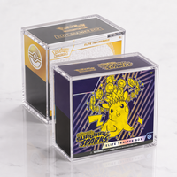 Boîte de protection en acrylique transparent avec couvercle magnétique, anti-rayures et anti-UV, pour collection TCG