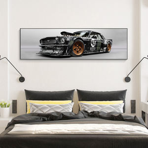 Ford Mustang klasik mode keren mewah mobil beras mobil kanvas lukisan gambar seni dinding untuk ruang tamu Dekorasi Rumah - Product Image 4