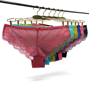 Wholesale Full Floral Lace Women <strong>Panties</strong> Mid Rise <strong>Tiny</strong> Bow Trim Slim Sexy Daily Lingerie Ready To Ship M-L-XL-XXL - Product Image 1