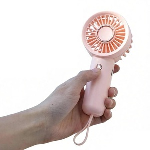 Ventilateur de poche électrique portable rechargeable par USB, mini ventilateur à trois vitesses, dispositif de refroidissement par <span class=keywords><strong>air</strong></span> en plastique durable - Product Image 2