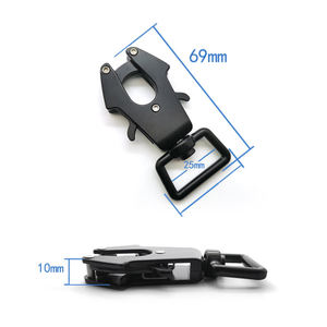 Abrazaderas de cinturón con Clip de rana de liberación de mascotas con autobloqueo negro Hebillas de collar de hardware Tipo de ganchos Enlace de conexión - Product Image 5