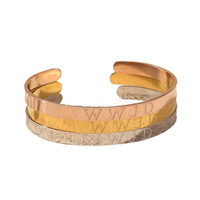 Pulseras Religiosas Cristianas Personalizadas con la Frase WWJD (¿Qué Haría Jesús?), Joyería de Acero Inoxidable 316 para Mujer, Venta al por Mayor 2024