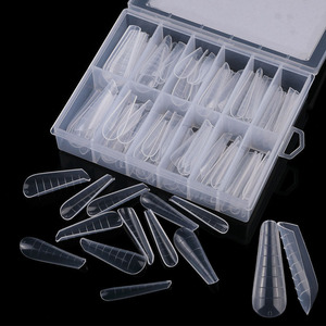120 Uds puntas de formas dobles transparentes, forma de Gel de construcción rápida, sistema de <span class=keywords><strong>uñas</strong></span>, puntas de cobertura completa, forma de extensión de <span class=keywords><strong>uñas</strong></span> - Product Image 2
