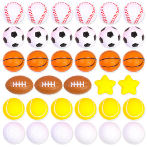 Jouet anti-stress - Ballons anti-stress en mousse PU miniatures les plus vendus - Ballons de <span class=keywords><strong>football</strong></span>, de basketball et de rugby peints de 4 cm - Product Image 2