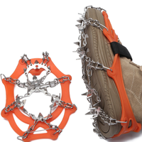 Crampons antidérapants en acier inoxydable pour bottes de randonnée, crampons pour neige, glace, marche, jogging, randonnée, camping et randonnée