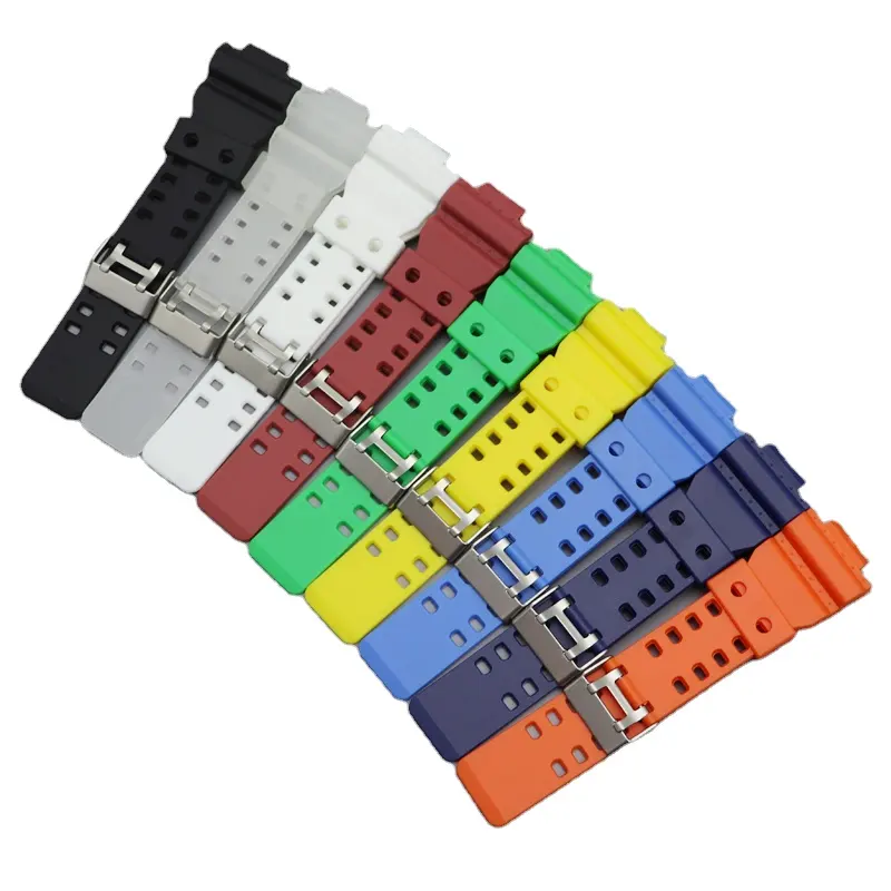 16mm Silicone Watchband for Casio G-Shock GA-110 GA-100 GA-120 Solid color Rubber Waterproof Men Watch Band Strap for ga700 400