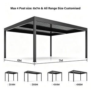 Toldo de aluminio ecológico y resistente al viento para exteriores, montado en la pared, con cubierta de techo abatible impermeable para balcón o <span class=keywords><strong>terraza</strong></span> - Product Image 4