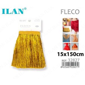 Ilan Flecoc 15x150cm Nastro con frange e nappe dorate per decorazioni e artigianato - Product Image 1