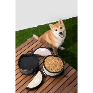 Tazón plegable de tela para perros con tazón de viaje de nailon impermeable y tazón de agua plegable a prueba de fugas para perros y gatos para senderismo - Product Image 4