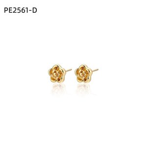 Boucles d'oreilles à fleurs Amy Amy en argent 925 pour femmes, bijoux fins classiques à porter au quotidien, PE2561 - Product Image 2