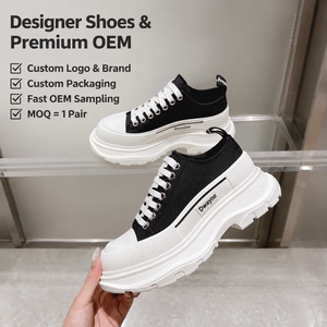 Nouvelles baskets de luxe 2026 pour hommes et femmes, en cuir de haute qualité, style MC, avec fermeture éclair blanche, décontractées et tendance - Product Image 1