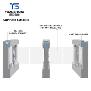 Đầy đủ tự động kiểm soát truy cập điện tử Swing rào cản turnstile tốc độ cổng với hệ thống an ninh mặt nhận dạng vân tay - Product Image 3