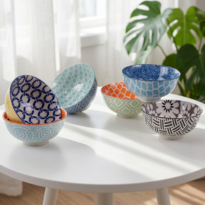 Petits bols à riz et salade en porcelaine fine, blancs, 4,5-6 pouces, écologiques, compatibles micro-ondes, style Japandi, bols d'accompagnement en céramique pour fêtes - Product Image 4