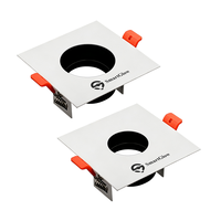 Lampu Sorot LED MR16 Modern Persegi Bulat Anti Silau Sudut Putar COB Downlight Housing Bingkai Gu10 Modul LED Bingkai Lampu Mr16