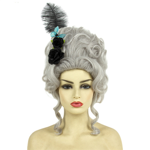 Exportation spéciale médiéval rétro chapeau haut vacances habiller boule haut de gamme perruque correspondant Halloween perruque - Product Image 1