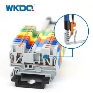 Wkdq Jpt 2.5Mm Push In Phoenix Universal Terminal Block Connector Elektrische Rail Gemonteerd Din Rail Schroef Klemmenblok