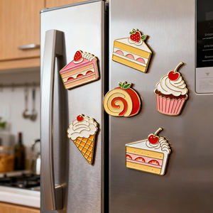 Factory <b>Magnet</b> Fridge Refrigerator Silver Enamel Logo Magnetic Fridge 2d 3D Design Cartoon Zinc Alloy Metal Custom Fridge <b>Magnet</b> - Product Image 2