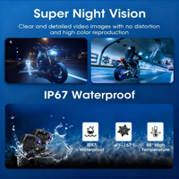 Navigation GPS pour moto 6,1 pouces, système Android, étanche IP67, luminosité automatique, caméra HD, CarPlay et Android Auto, ajustement universel