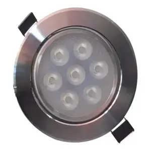 Moderna Lámpara de Techo Empotrada LED Ajustable de 7W con Acabado Blanco Satinado, Base de Aluminio, Cubierta de PMMA, Luz Diurna de 5000K, Clasificación IP44 - Product Image 4