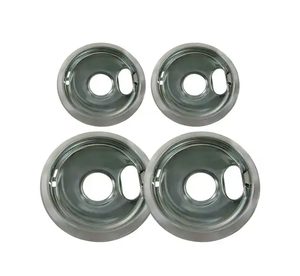 WB31M15 + WB31M16 due 6 "+ due 8" per la stufa in porcellana cromata vaschette per gocciolamento ciotole/vaschetta per gocciolamento cromata W10278125 due 6 "+ due 8" - Product Image 1